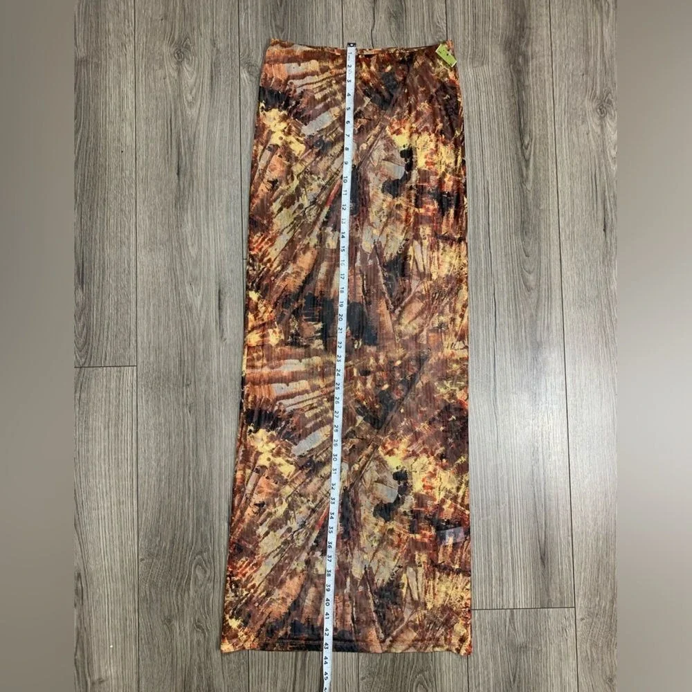 RONNY KOBO X Free People Madrid Skirt -‎ Brown Tie Dye Size Small NWOT